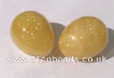 CDN1352 35*45mm egg-shaped yellow jade decorations wholesale