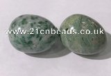 CDN1354 35*45mm egg-shaped Qinghai jade decorations wholesale