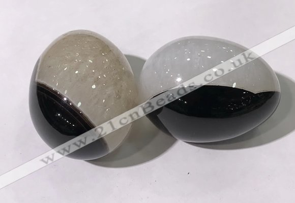 CDN1365 35*45mm egg-shaped druzy agate decorations wholesale