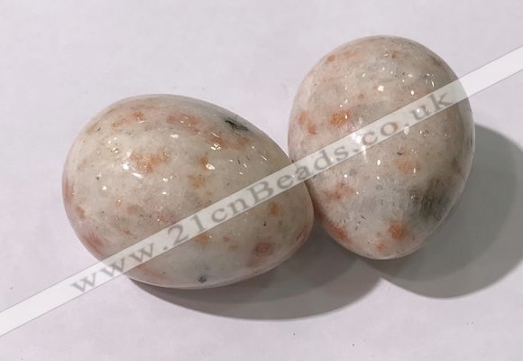 CDN1371 35*45mm egg-shaped golden sunstone decorations wholesale