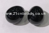 CDN1376 35*45mm egg-shaped black obsidian decorations wholesale