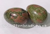 CDN1379 35*45mm egg-shaped unakite decorations wholesale