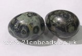 CDN1385 35*45mm egg-shaped kambaba jasper decorations wholesale