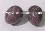 CDN1387 35*45mm egg-shaped lilac jasper decorations wholesale