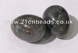 CDN1389 35*45mm egg-shaped African bloodstone decorations wholesale