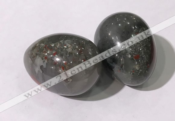 CDN1389 35*45mm egg-shaped African bloodstone decorations wholesale