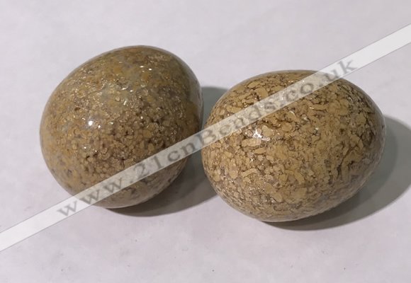 CDN1392 35*45mm egg-shaped jasper decorations wholesale