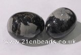 CDN1394 35*45mm egg-shaped silver leaf jasper decorations wholesale