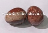 CDN1396 35*45mm egg-shaped brecciated jasper decorations wholesale