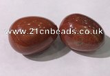 CDN1398 35*45mm egg-shaped red jasper decorations wholesale