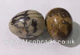 CDN1402 35*45mm egg-shaped jasper decorations wholesale