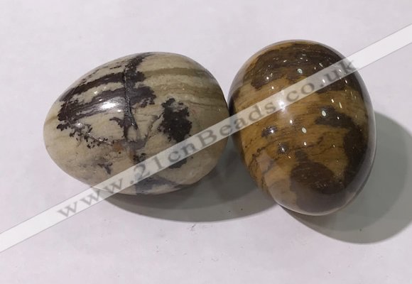 CDN1402 35*45mm egg-shaped jasper decorations wholesale