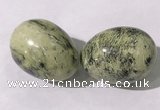 CDN1407 35*45mm egg-shaped yellow jasper decorations wholesale