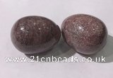 CDN1409 35*45mm egg-shaped red biotite decorations wholesale