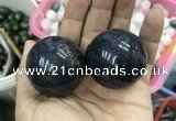 CDN15 40mm round pyrite gemstone decorations wholesale