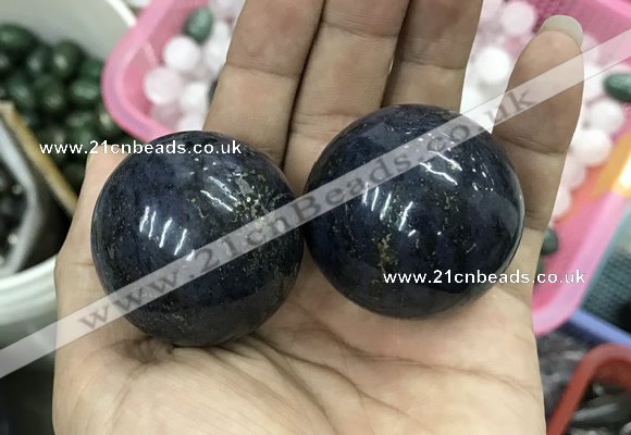 CDN15 40mm round pyrite gemstone decorations wholesale