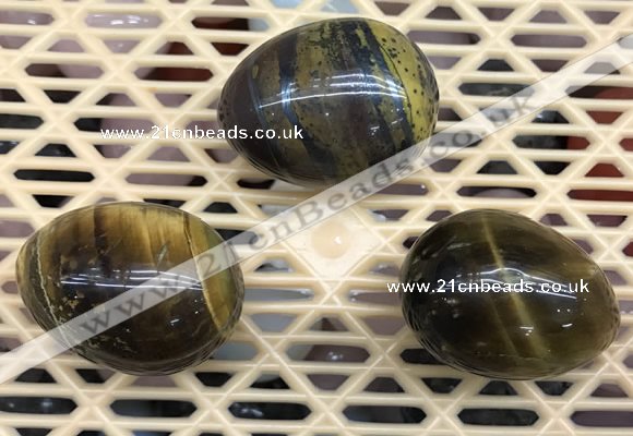 CDN311 30*40mm egg-shaped tiger eye decorations wholesale