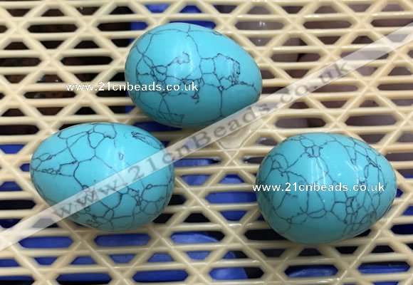 CDN315 30*40mm egg-shaped imitation turquoise decorations wholesale