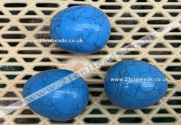 CDN316 30*40mm egg-shaped imitation turquoise decorations wholesale