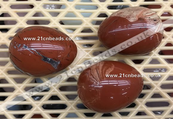 CDN319 30*40mm egg-shaped red jasper decorations wholesale