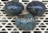 CDN323 30*40mm egg-shaped blood jasper decorations wholesale