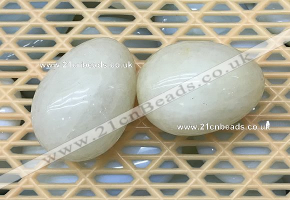 CDN335 35*50mm egg-shaped yellow jade decorations wholesale