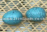 CDN342 35*50mm egg-shaped imitation turquoise decorations wholesale