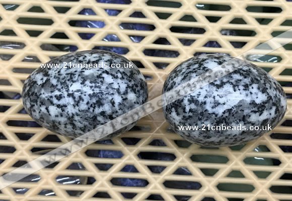 CDN348 35*50mm egg-shaped snowflake obsidian decorations wholesale