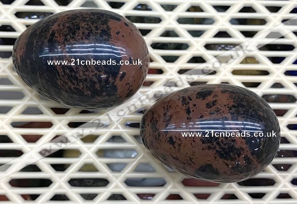 CDN356 35*50mm egg-shaped mahogany obsidian decorations wholesale