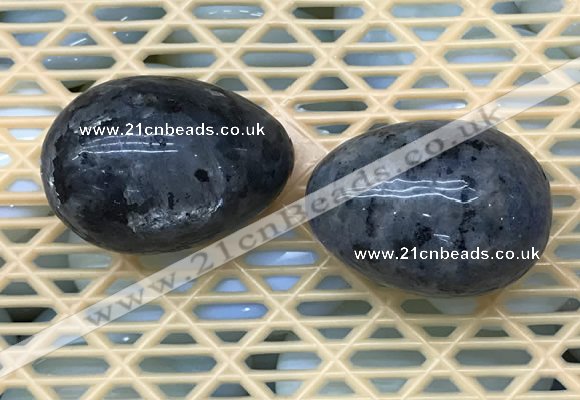 CDN358 35*50mm egg-shaped black labradorite decorations wholesale