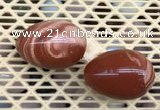 CDN363 35*50mm egg-shaped red jasper decorations wholesale