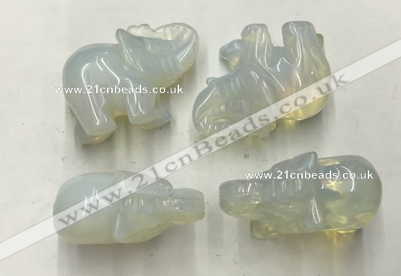 CDN381 20*40*30mm elephant rose quartz decorations wholesale