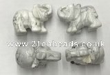 CDN382 20*40*30mm elephant white howlite decorations wholesale