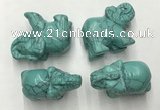 CDN383 20*40*30mm elephant imitation turquoise decorations wholesale