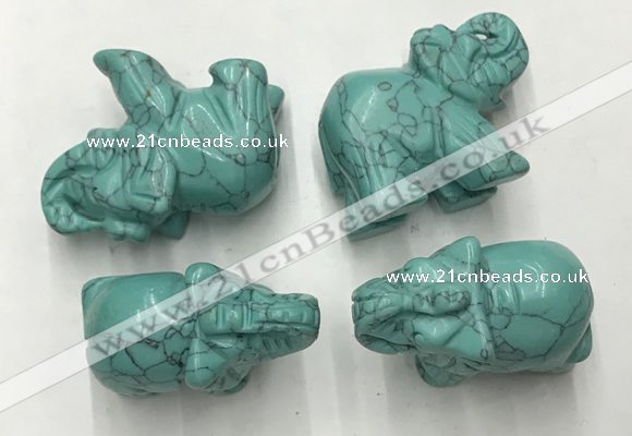 CDN383 20*40*30mm elephant imitation turquoise decorations wholesale