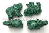 CDN384 20*40*30mm elephant imitation malachite decorations wholesale