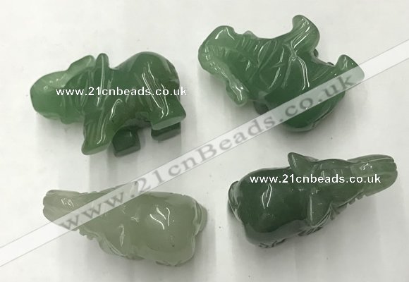 CDN387 20*40*30mm elephant green aventurine decorations wholesale