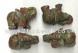 CDN389 20*40*30mm elephant unakite decorations wholesale