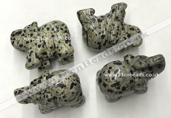 CDN391 20*40*30mm elephant dalmatian jasper decorations wholesale