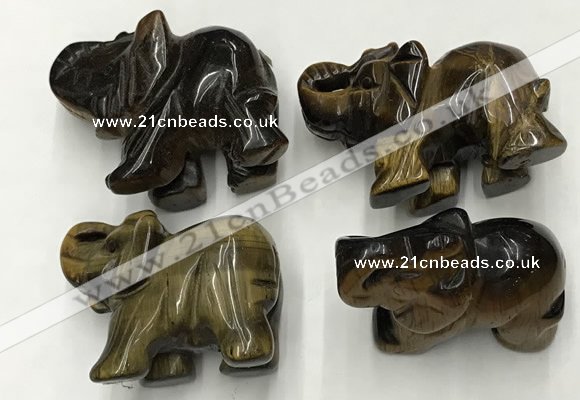 CDN392 20*40*30mm elephant yellow tiger eye decorations wholesale