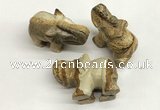 CDN407 25*50*35mm elephant picture jasper decorations wholesale