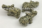 CDN408 25*50*35mm elephant dalmatian jasper decorations wholesale