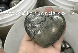 CDN41 65*70mm heart pyrite gemstone decorations