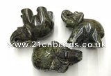 CDN414 25*50*35mm elephant dragon blood jasper decorations wholesale