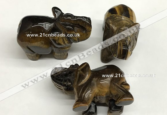 CDN420 25*50*35mm elephant yellow tiger eye decorations wholesale