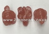 CDN433 28*45*22mm turtle cherry quartz decorations wholesale