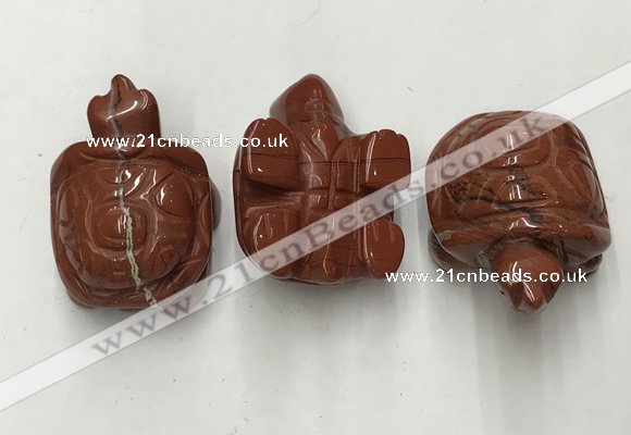 CDN440 28*45*22mm turtle red jasper decorations wholesale