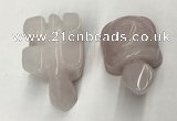 CDN451 38*55*28mm turtle rose quartz decorations wholesale