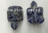 CDN456 38*55*28mm turtle blue spot stone decorations wholesale