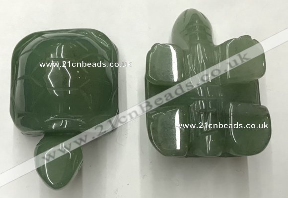 CDN458 38*55*28mm turtle green aventurine decorations wholesale